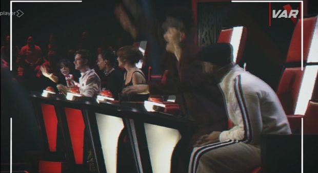 Repetición del momento del robo en La Voz Kids (Atresmedia).