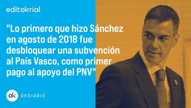 Sánchez ‘compró’ el sí del PNV a la moción de censura por 26,6 millones de euros