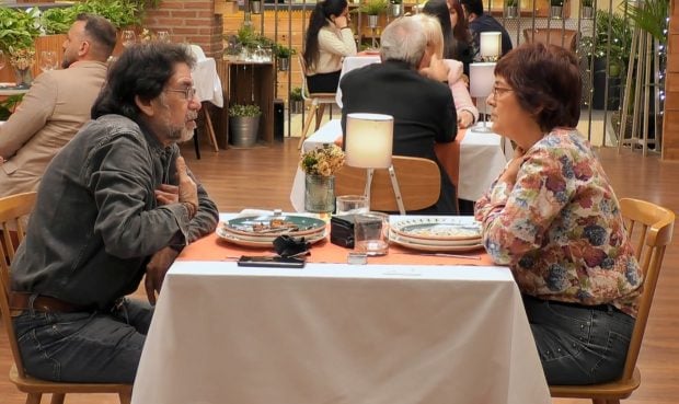 José y Conchín en 'First Dates'. (Mediaset)