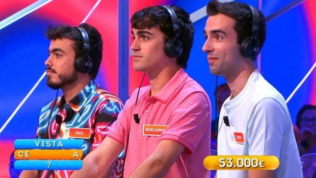 Los Mozos de Arousa en el programa de 'Reacción en cadena'. (Mediaset)