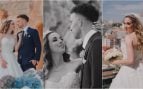 Diogo Jota y su mujer en su boda.