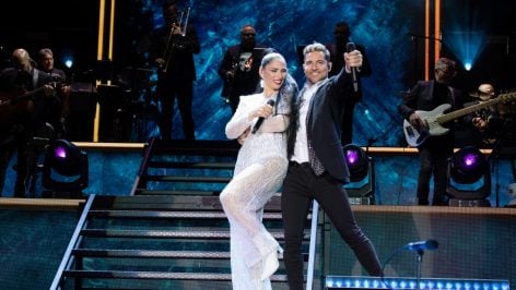 Rosa López con David Bisbal. (Foto: Gtres)
