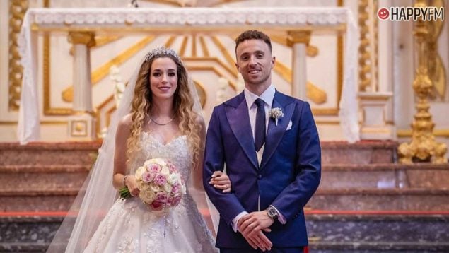 Rute Cardoso y el futbolista Diogo Jota en el día de su boda (Instagram)