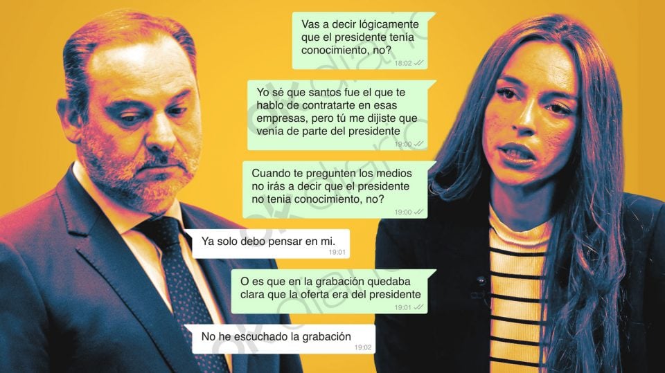 El mensaje de Andrea a Ábalos tras el chantaje de Cerdán: Tú me dijiste que venía de parte del presidente