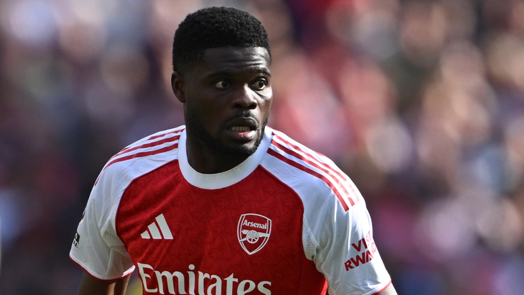 Thomas Partey en un partido con el Arsenal esta temporada. (Getty)