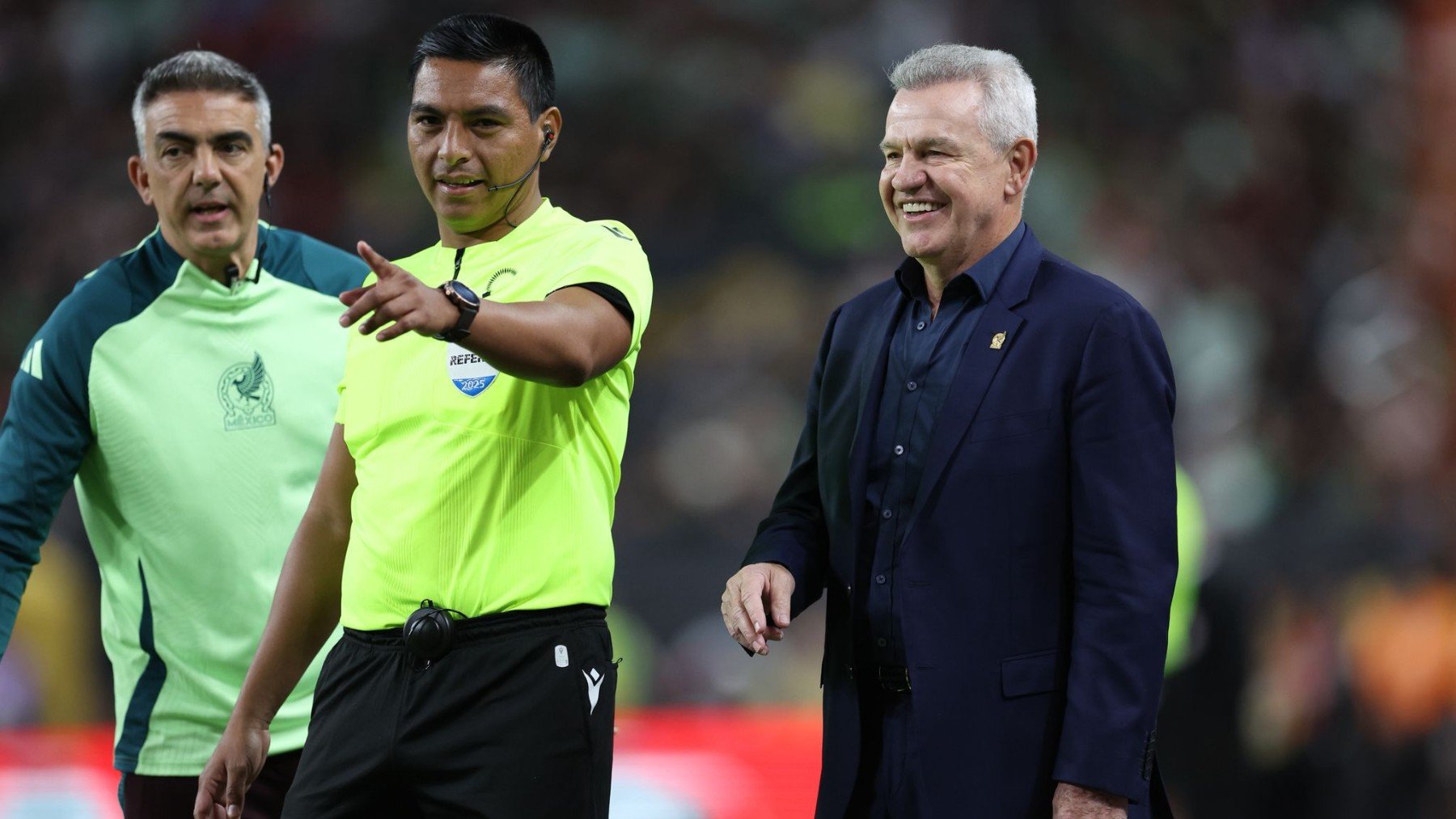 Aguirre, con Amor a su lado, durante esta Copa Oro.