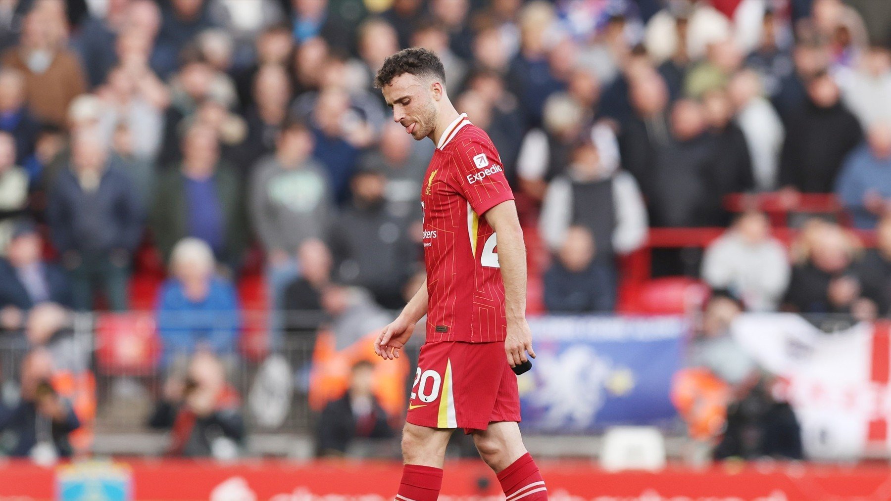 Diogo Jota, en un partido del Liverpool. (Europa Press)