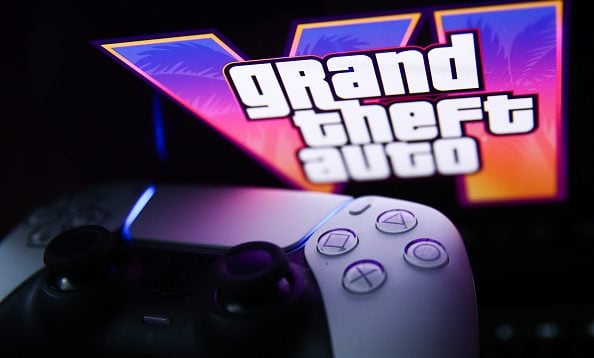 El logotipo del videjuego, Grand Theft Auto (GTA). Videojuegos Getty Images)