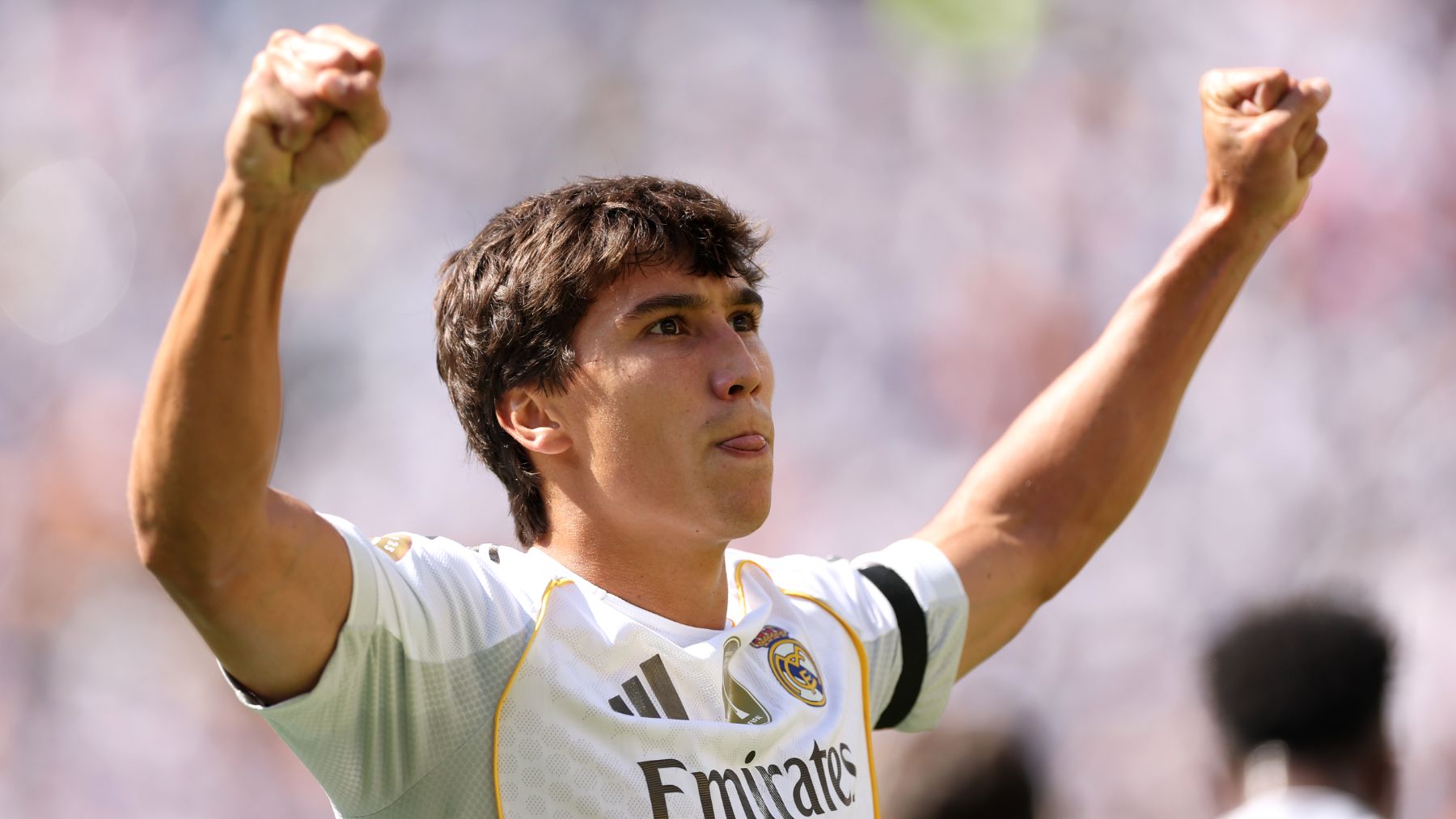 Gonzalo García celebra un nuevo gol con el Real Madrid. (Getty)