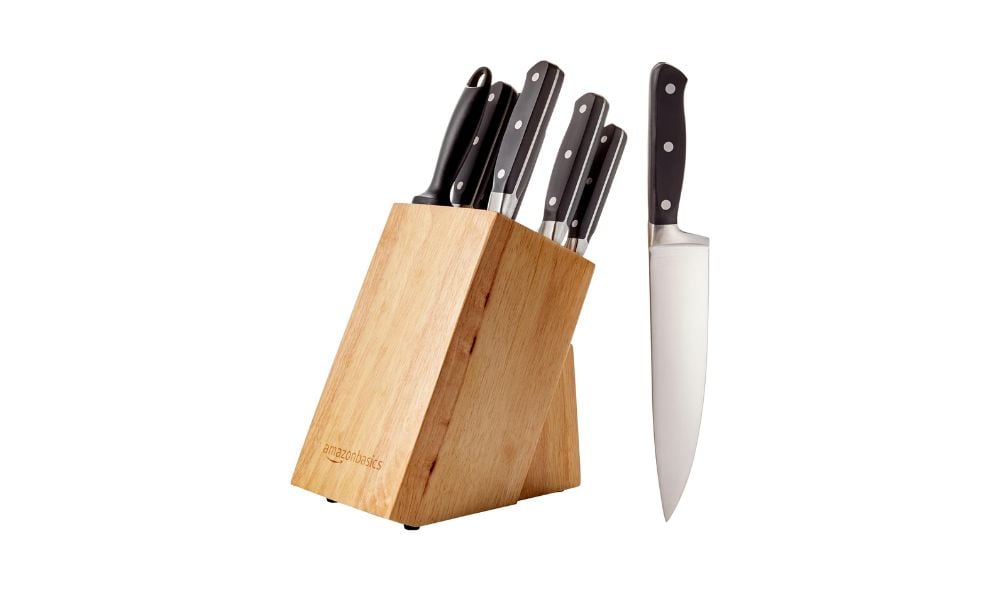 Juego de cuchillos Amazon Basics, el set de cuchillos de cocina recomendado para principiantes