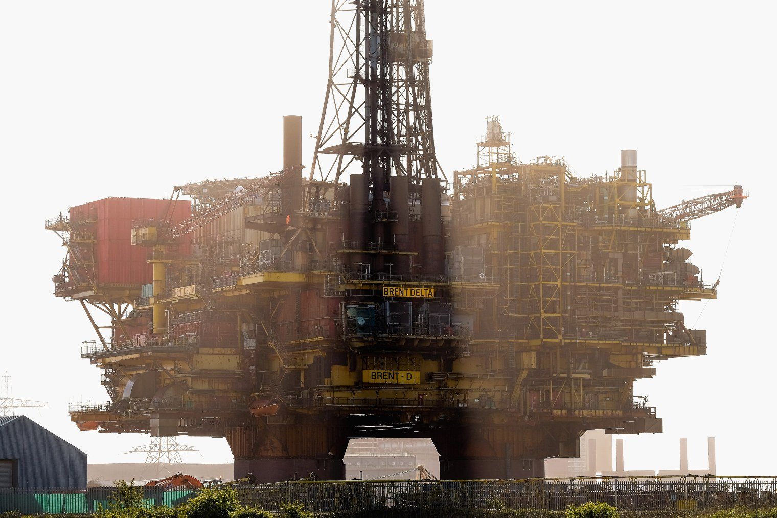 Una plataforma petrolera en Reino Unido (Getty Images)