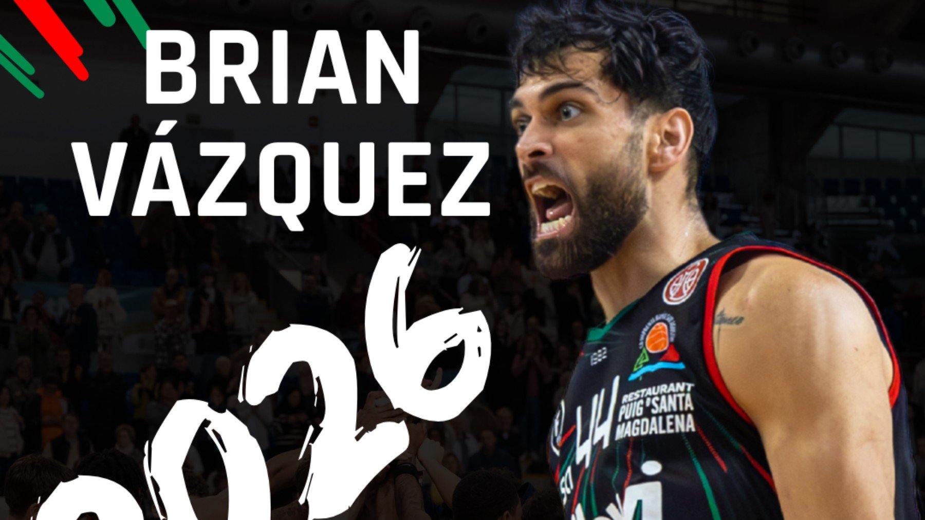 Anuncio de la renovación de Brian Vázquez.