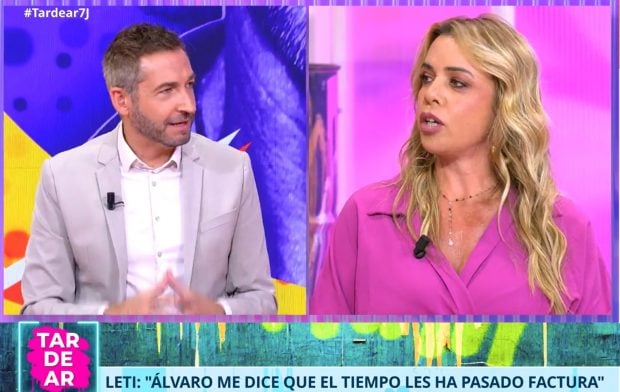 Frank Blanco y Esmeralda Delgado, subdirectora de TardeAR (Mediaset).