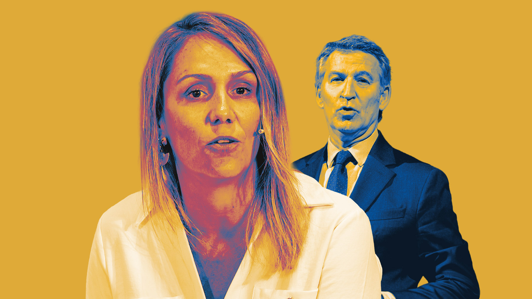 Alma Ezcurra y Alberto Núñez Feijóo.