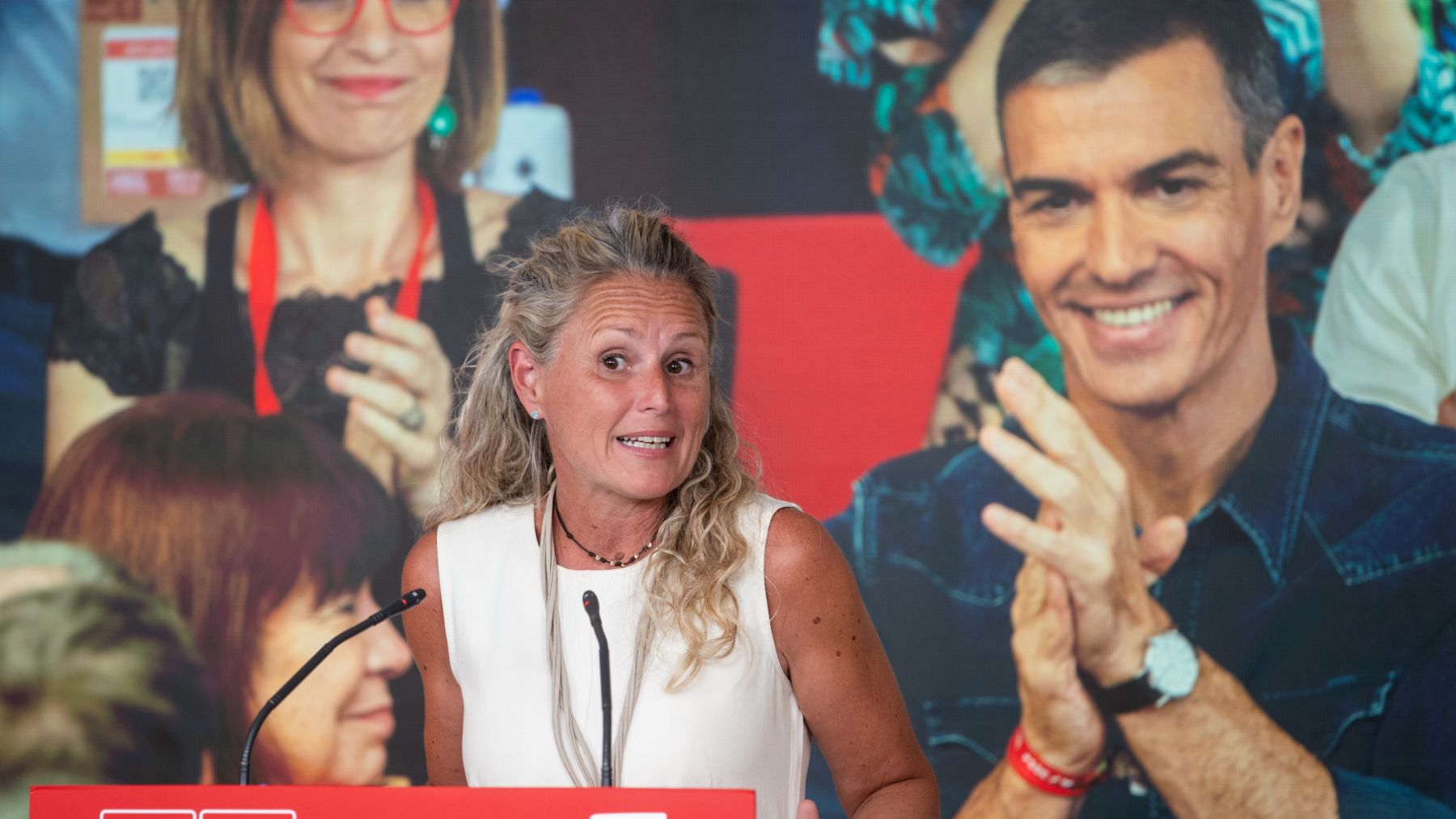 Montse Mínguez, en una comparecencia. (EP)