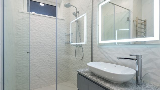 Moho en la mampara del baño