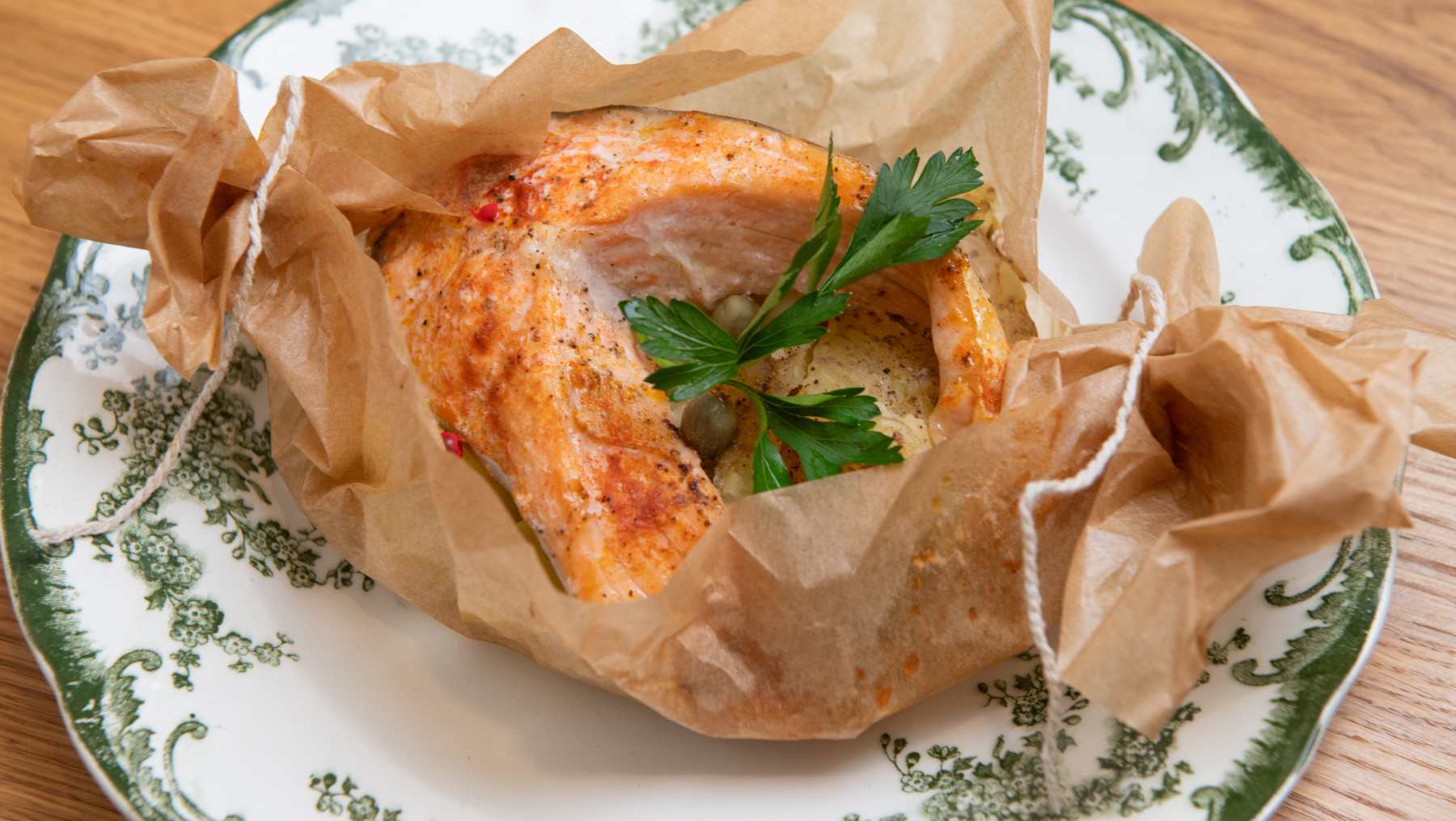 Salmon papillote.