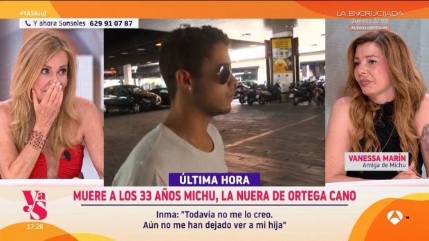 Ana Obregón y Vanessa Marín, amiga de Michu, en Y ahora Sonsoles. (Atresmedia)