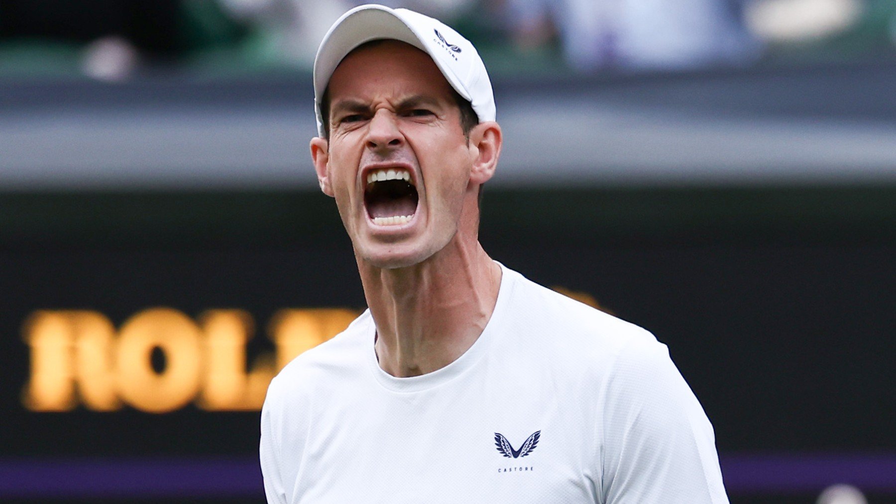 Andy Murray, durante un partido en Wimbledon. (Getty)