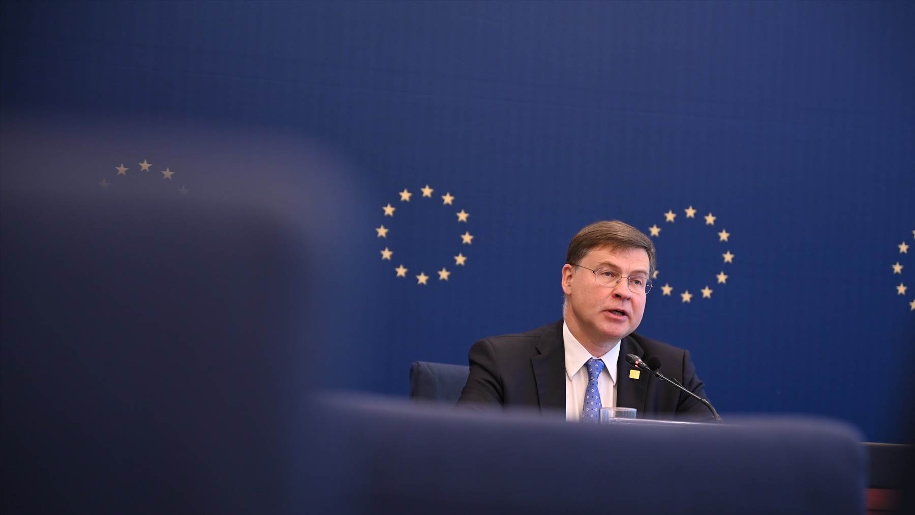 Valdis Dombrovskis, Comisario de Comercio de la Unión Europea.