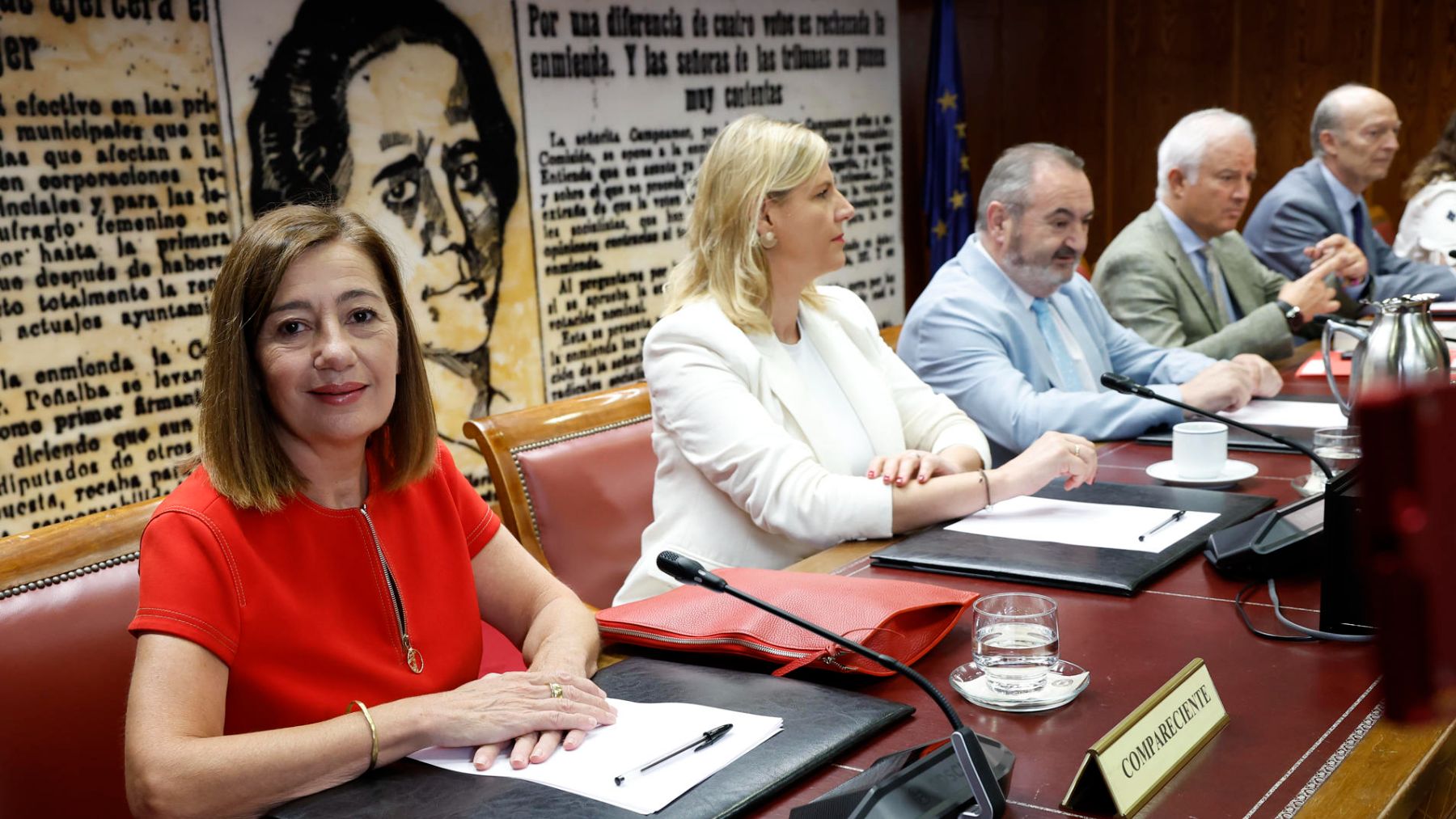 Armengol durante su comparecencia en el Senado.