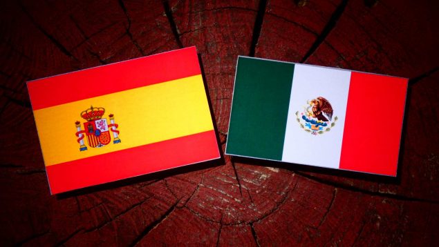 Banderas España México