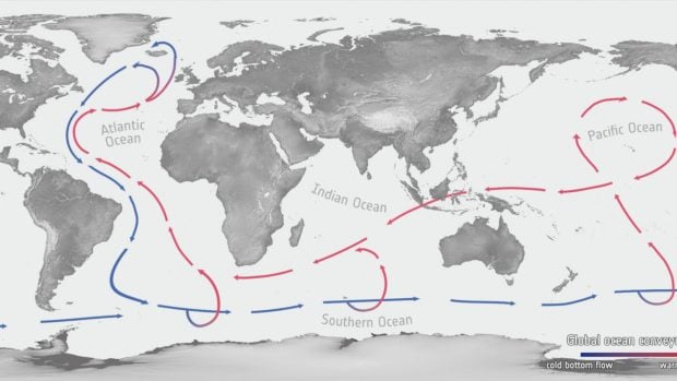 La cinta transportadora oceánica global