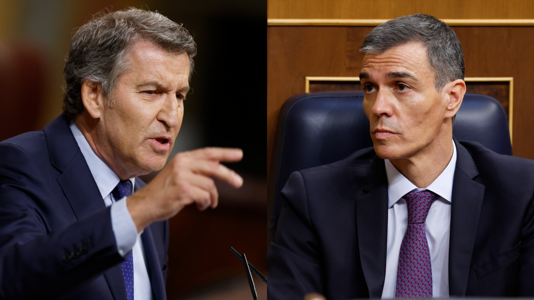 Alberto Núñez Feijóo y Pedro Sánchez. (EFE)