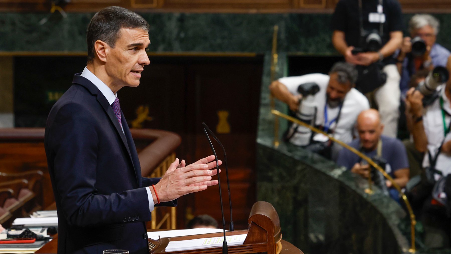 Pedro Sánchez, en su comparecencia en el Congreso. (Europa Press)