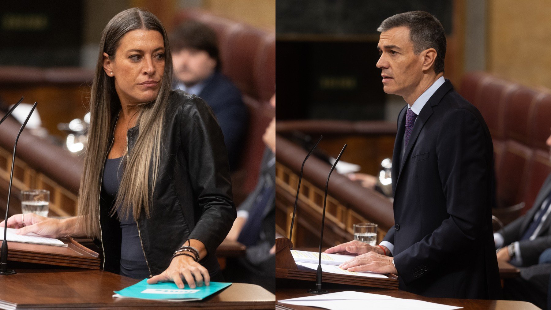 Miriam Nogueras y Pedro Sánchez. (EP)