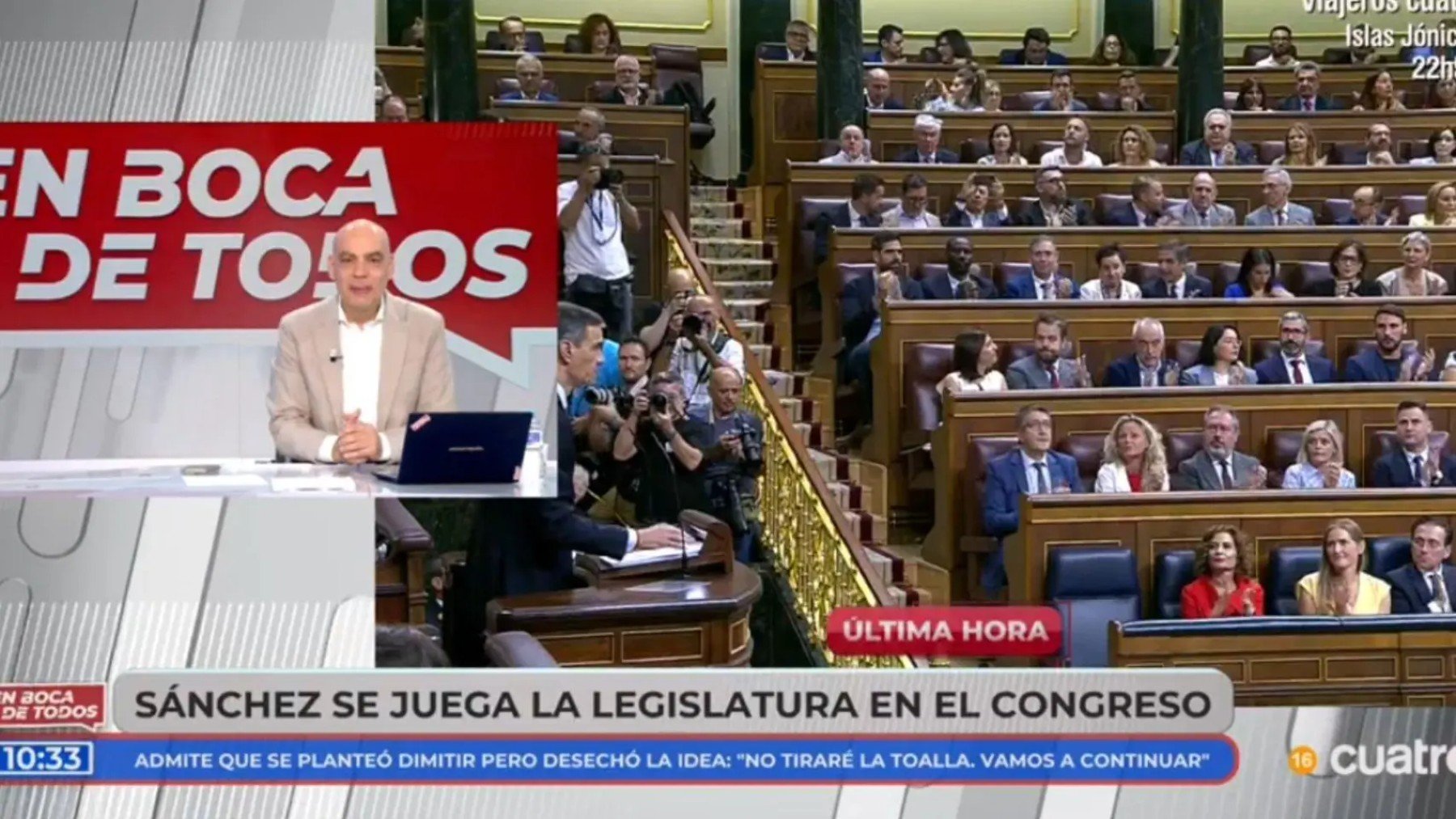 Nacho Abad ccritica a Pedro Sánchez desde ‘En boca de todos’.