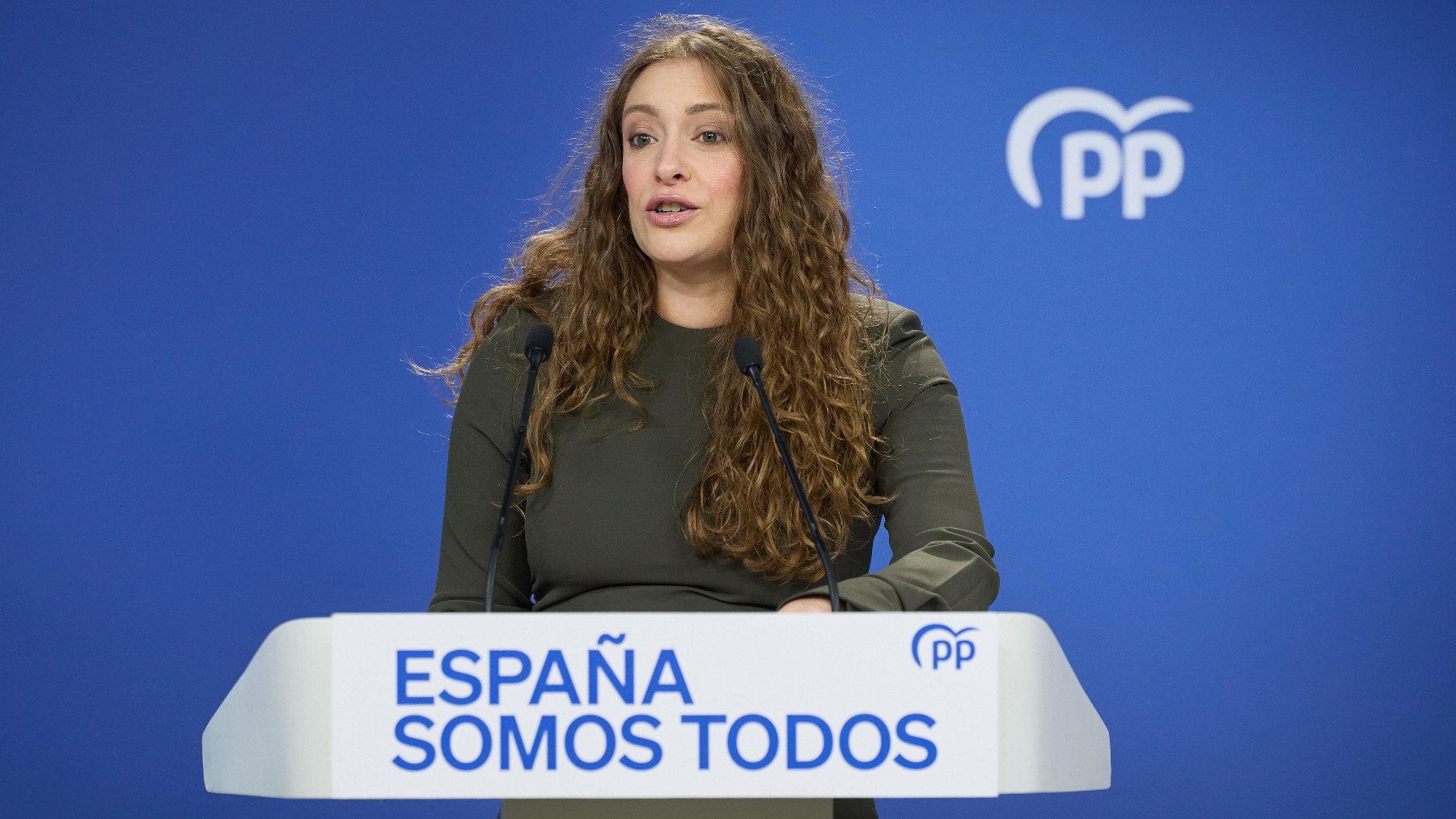 Ester Muñoz, en la sede del PP. (EP)