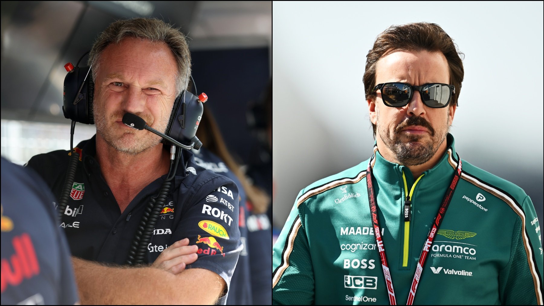 Horner y Alonso. (Getty)