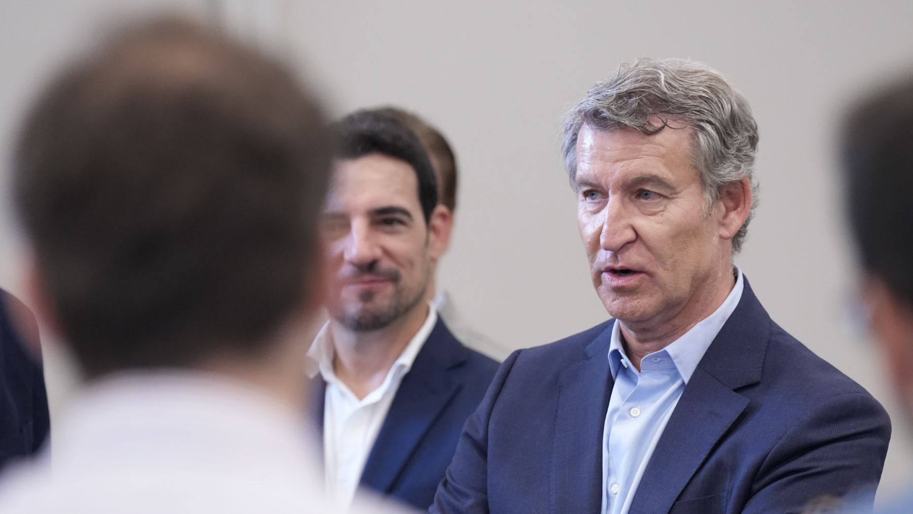 Alberto Núñez Feijóo, en la reunión en Barcelona. (EP)