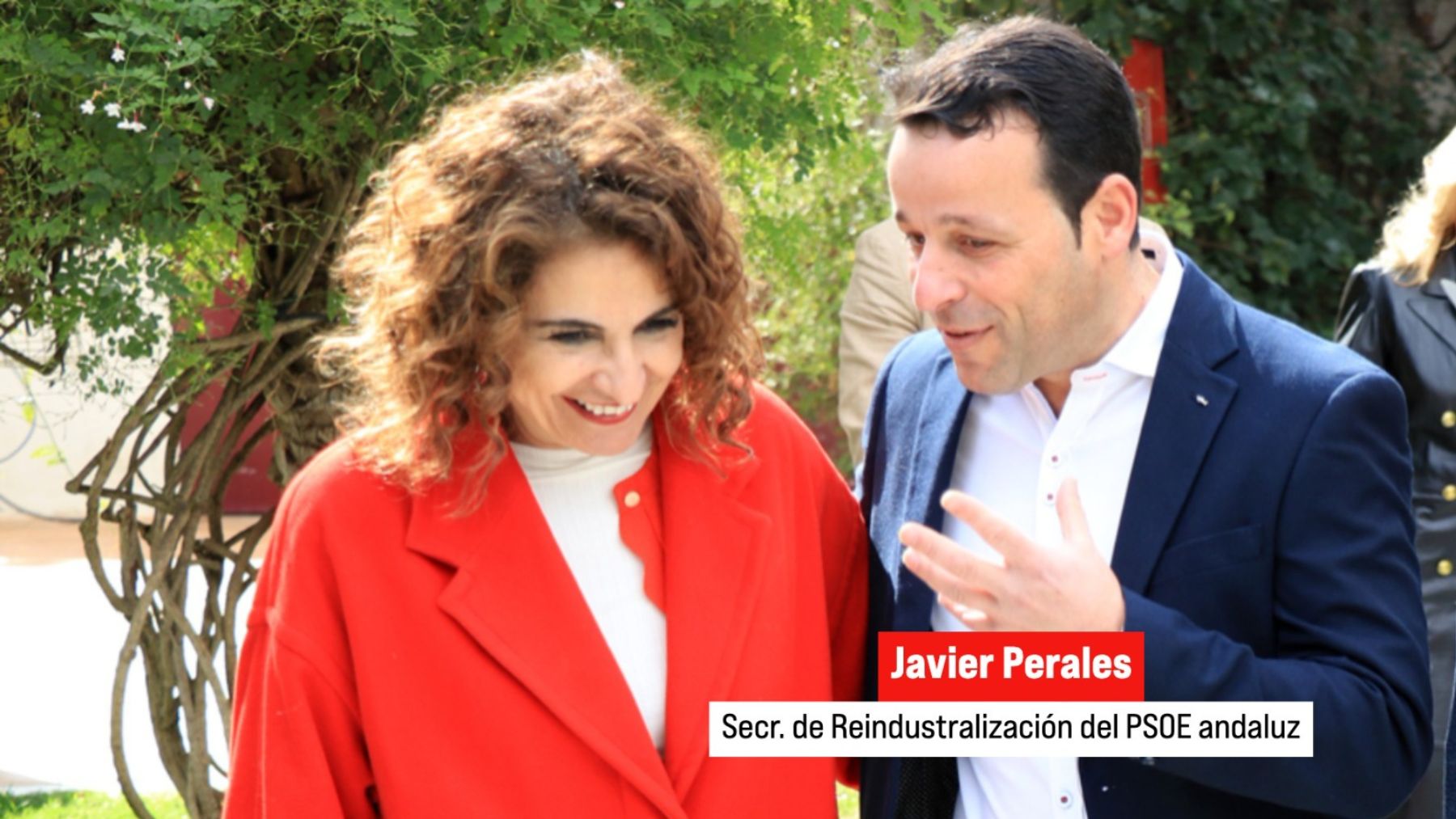 María Jesús Montero con el imputado Javier Perales.