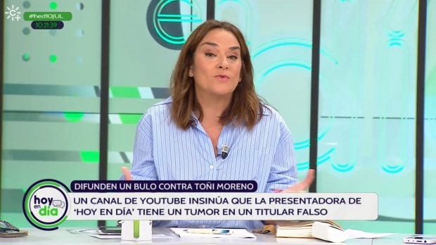 Toñi Moreno en el programa Hoy en día. (RTVA)