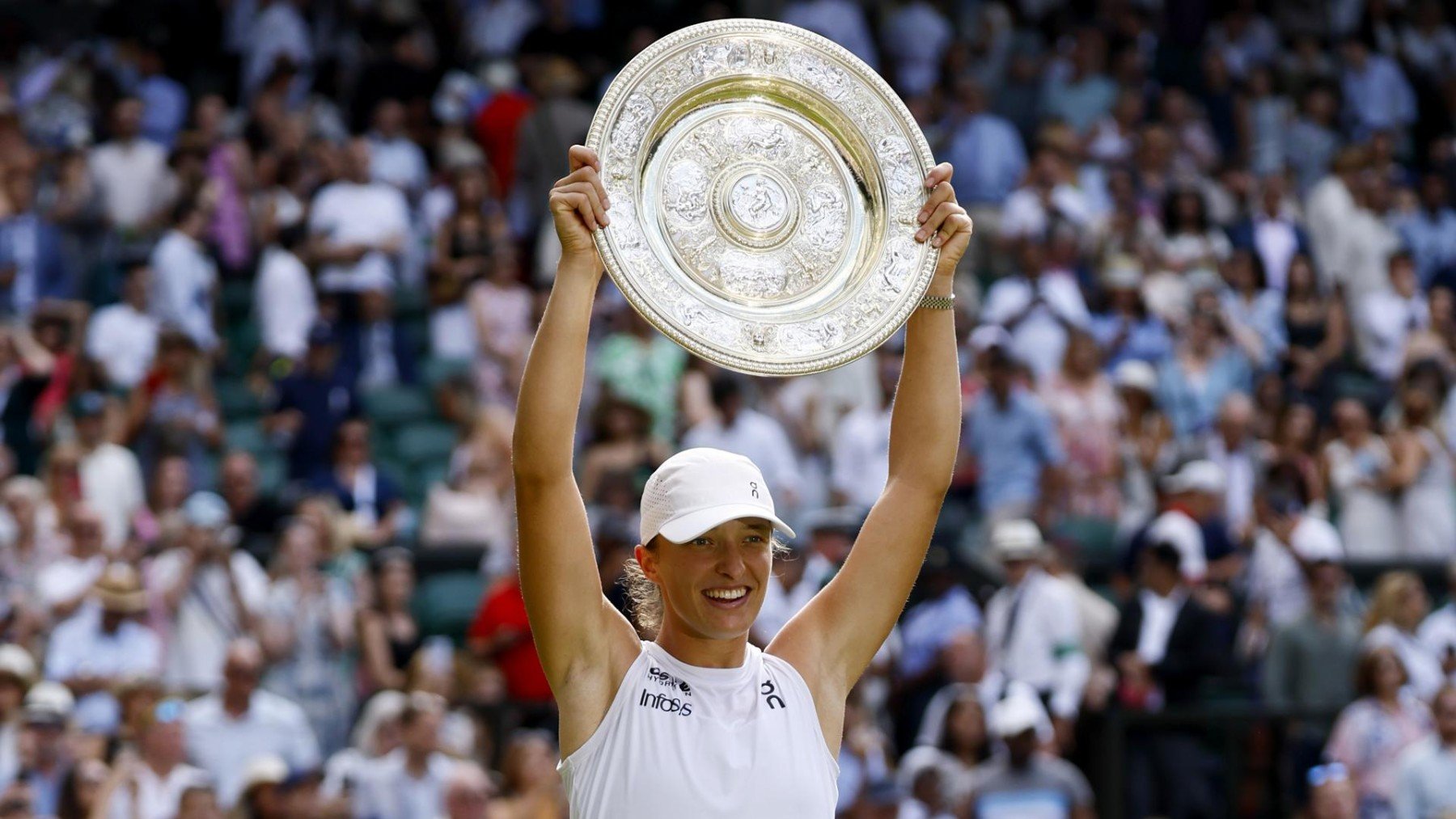 Iga Swiatek se proclamó campeona de Wimbledon. (EFE)