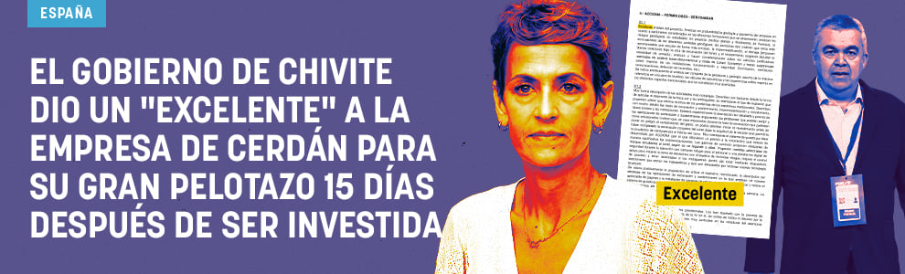 Chivite dio un excelente a la empresa de Cerdán para su gran pelotazo 15 días después de ser investida