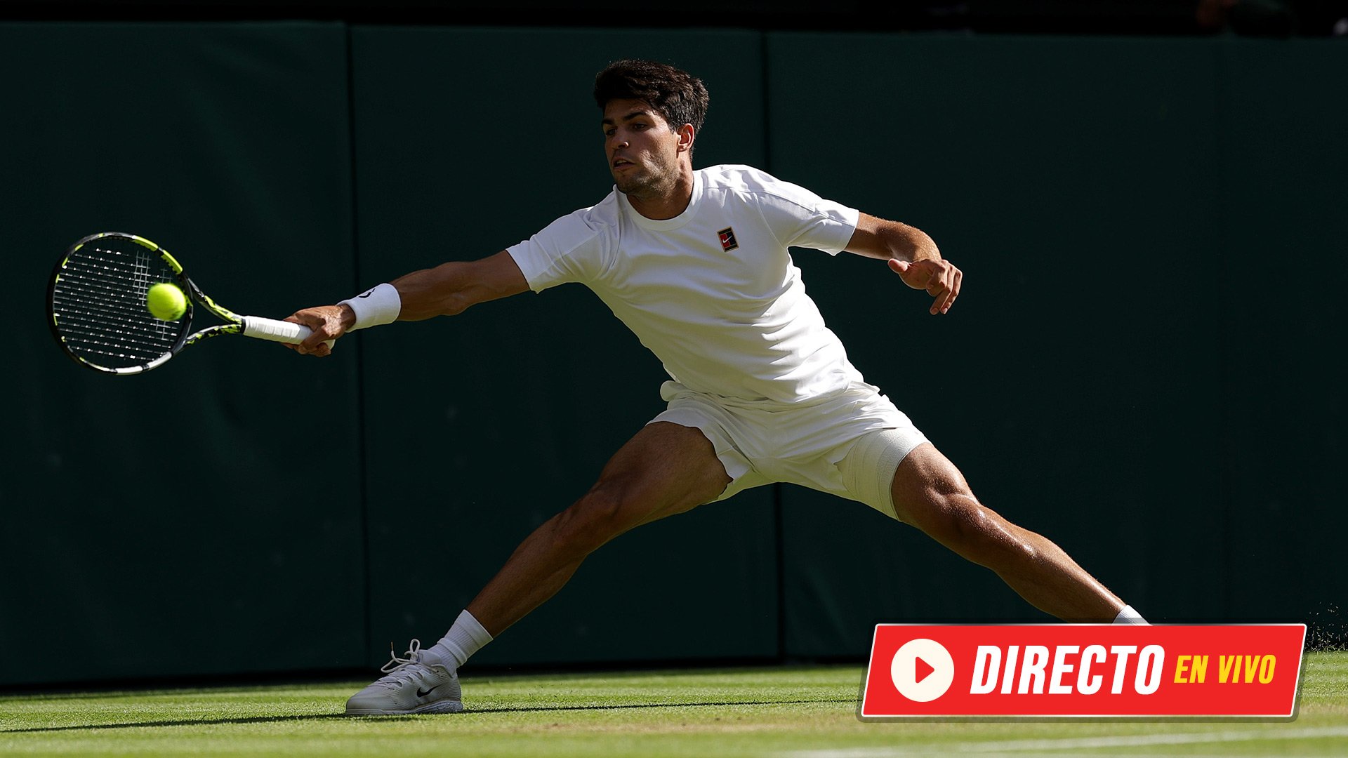 Carlos Alcaraz en la final de Wimbledon.