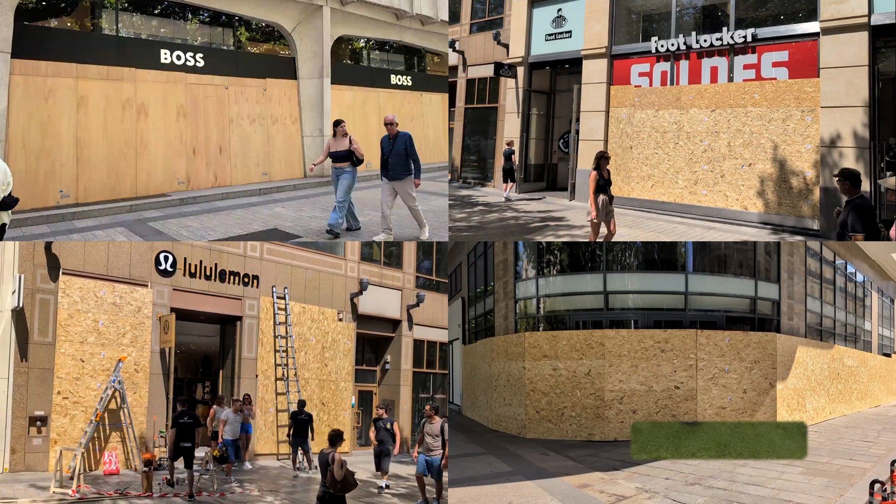 Barricadas en las tiendas de los Campos Eliseos ante el miedo a una celebración salvaje del PSG
