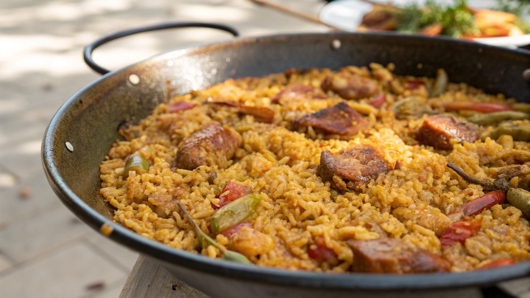 Recreación de una paella.