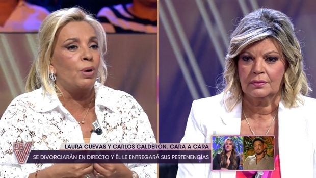 Carmen Borrego y Terelu Campos en De Viernes. (Mediaset)