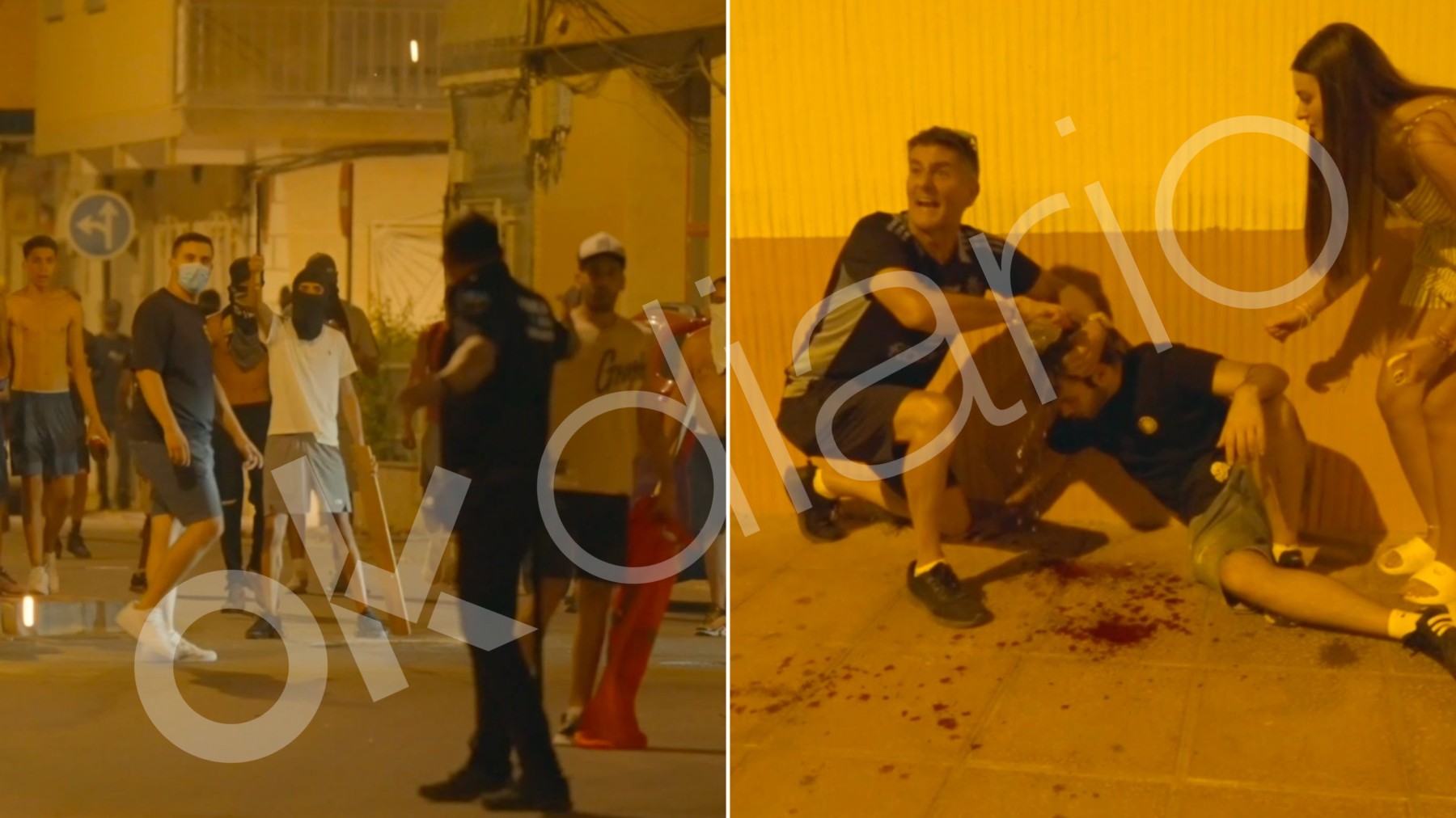 Españoles heridos tras ser atacados por marroquíes en Torre Pacheco. [Fuente: Olmo Blanco]
