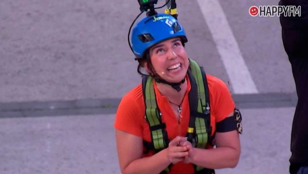 Marta Jiménez, la especialista de El Hormiguero, durante una de sus pruebas en el programa (Atresmedia).
