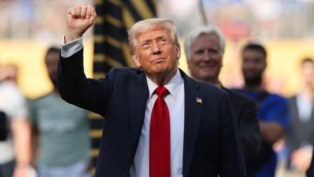 Donald Trump, en la final del Mundial de Clubes. (Getty Images)