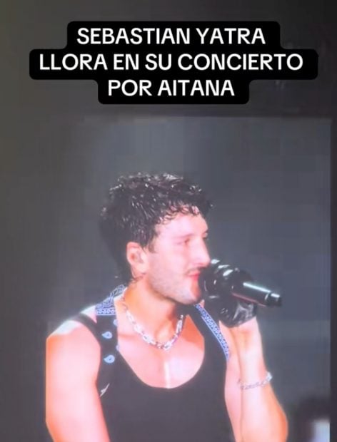 Sebastián Yatra en su concierto. (TikTok)