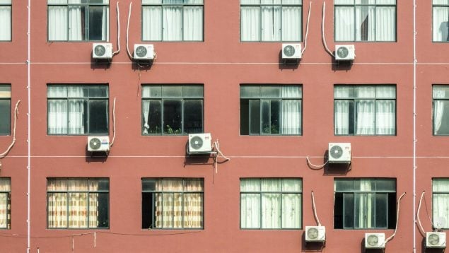 Aire acondicionado en la fachada