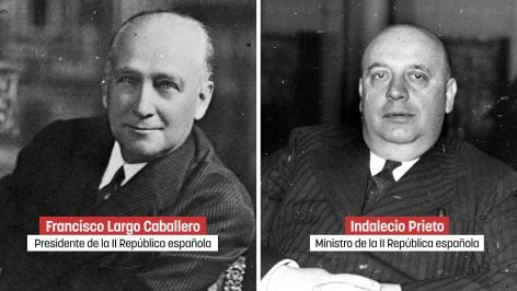 Francisco Largo Caballero e Indalecio Prieto.