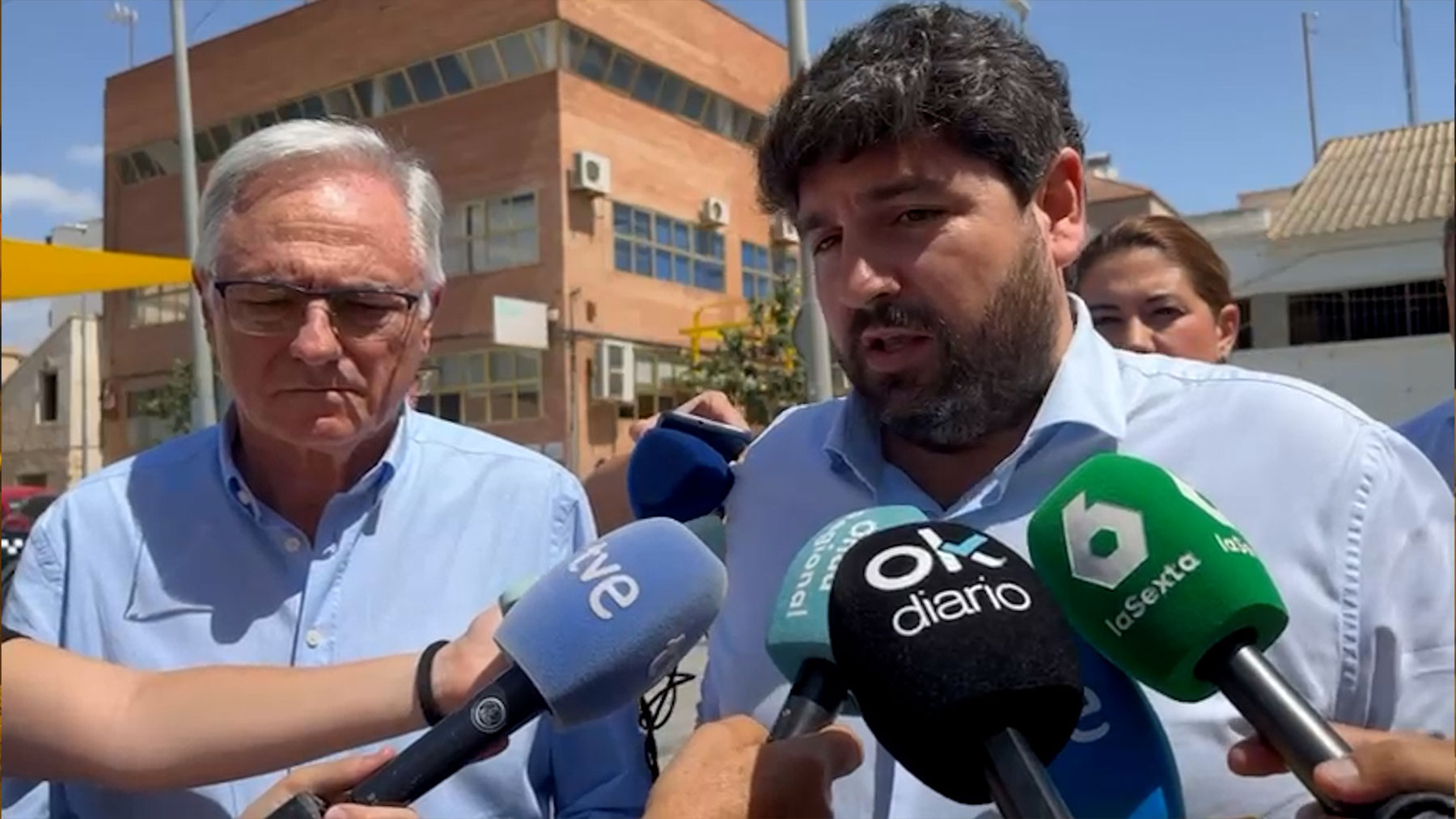 Pedro Ángel Roca y Fernando López Miras.