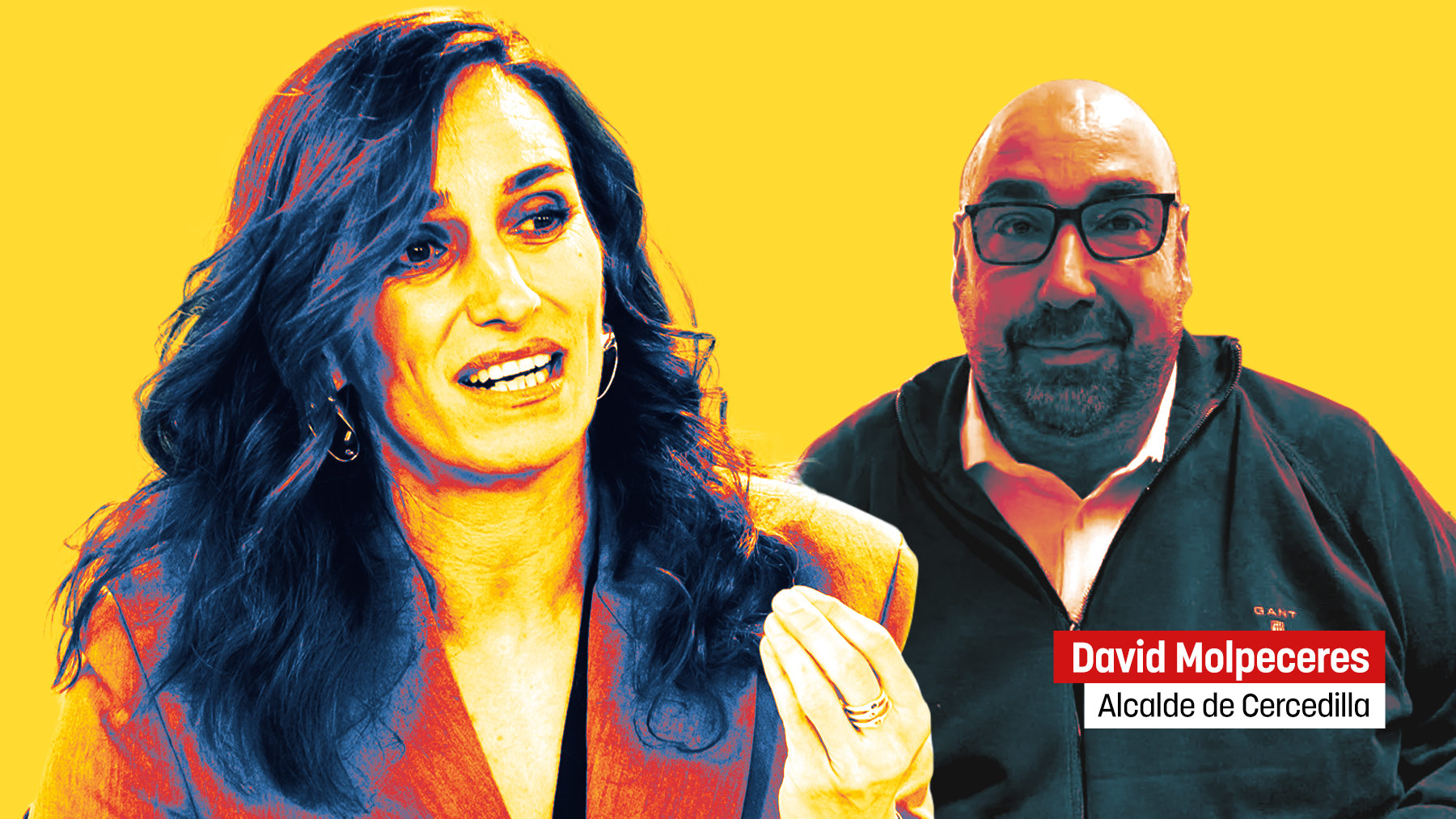 Mónica García y David Molpeceres, alcalde de Cercedilla.